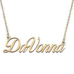 HUAN XUN Customized Custom Simple Any Name Necklace
