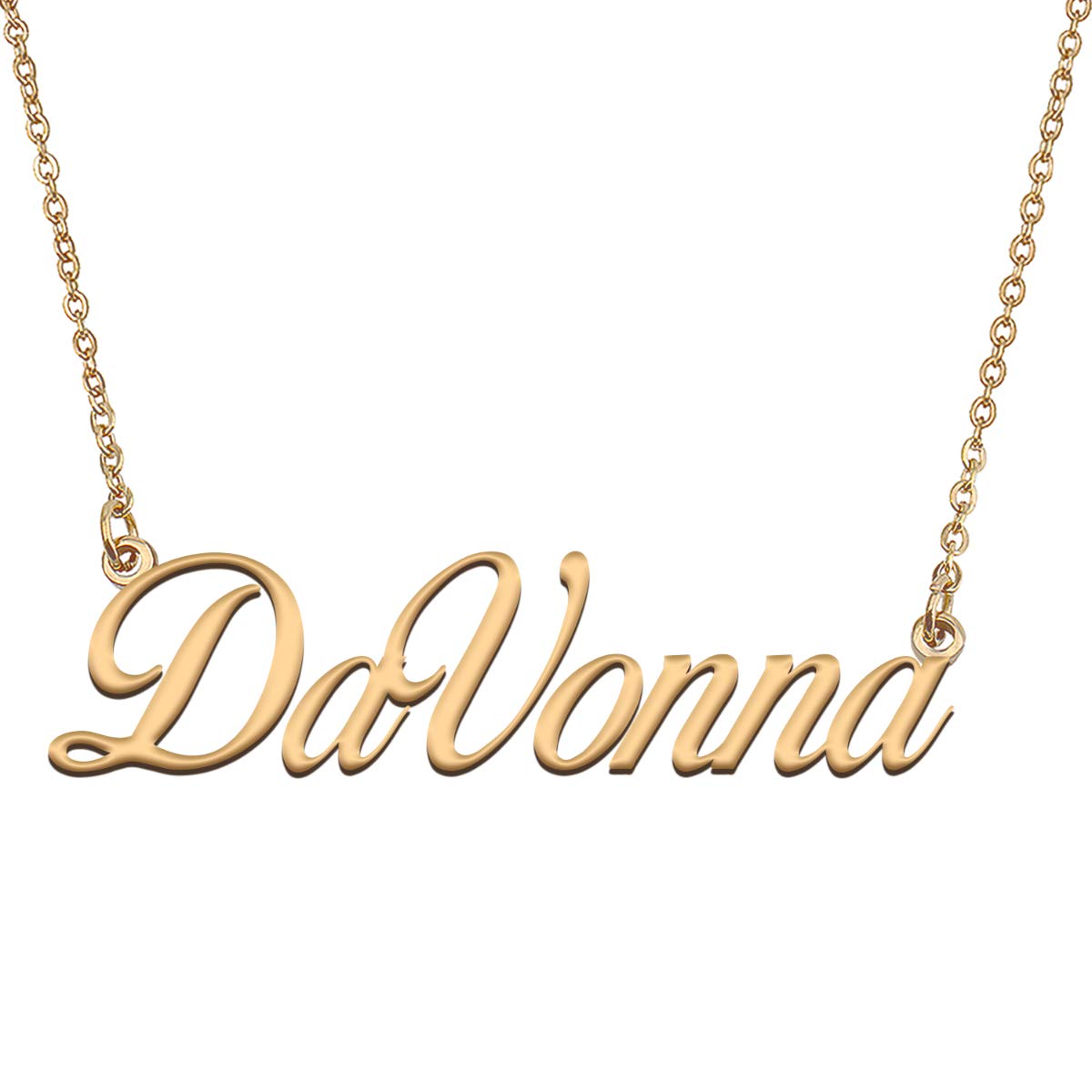 HUAN XUN Customized Custom Simple Any Name Necklace