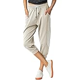 SPECIALMAGIC Women's Capri Pants Cropped Joggers with Pockets Elastic Waist Drawstring Capri Sweatpants