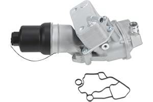 ACROPIX Upgrade Aluminum Oil Cooler Filter Housing Assembly for Volkswagen Passat Jetta Golf GTI Engine Oil Cooler with Gaske