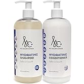 MC Salon Goods Hydrating Shampoo & Conditioner Duo, 16 oz (Sulfate Free, Paraben Free, Vegan)