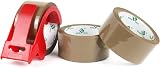 BOMEI PACK Brown Packing Tape 3 Rolls + Dispenser 48mm x 66m 48mic view 7