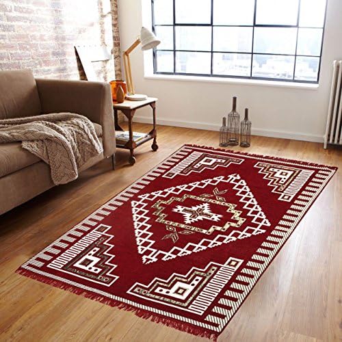 Zesture Bring Home Premium Living Room Valvet touch Carpet rug -(7 X 5, Multicolor)