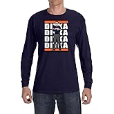 Tenacious Tops Long Sleeve Navy Chicago Mike Ditka Text Pic T-Shirt