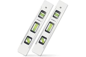 URASISTO Torpedo Level 9-INCH Level with 45°/90°/180° Bubbles, Small Measuring Tool(2 Pack)