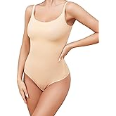 LEVAO Shapewear Bodysuits for Women Tummy Control Body Suits Seamless Sculpting Thong Body Shaper XS-XL