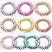Fashion & Lifestyle 20PCS Flexible Wristlet Keychain Wrist Coil with Key Holder Ring Chain ID Badge Tag Wristband Bracelet Band - Multipurpose Hair Ties Ponytail Holders