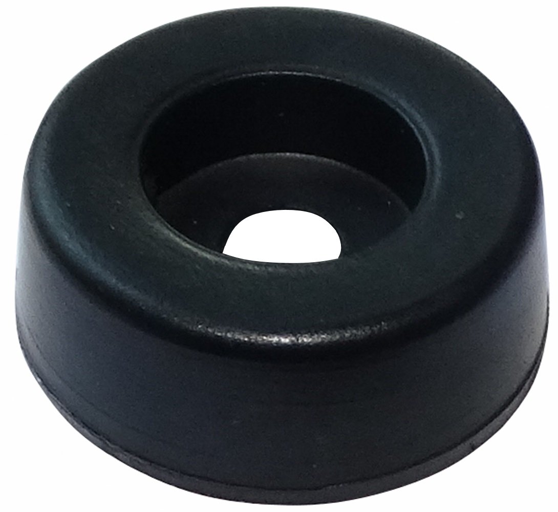 AERZETIX: 4 x Rubber Feet Legs, Height: 7 mm, Diameter: 17.2 mm for Furniture, Black
