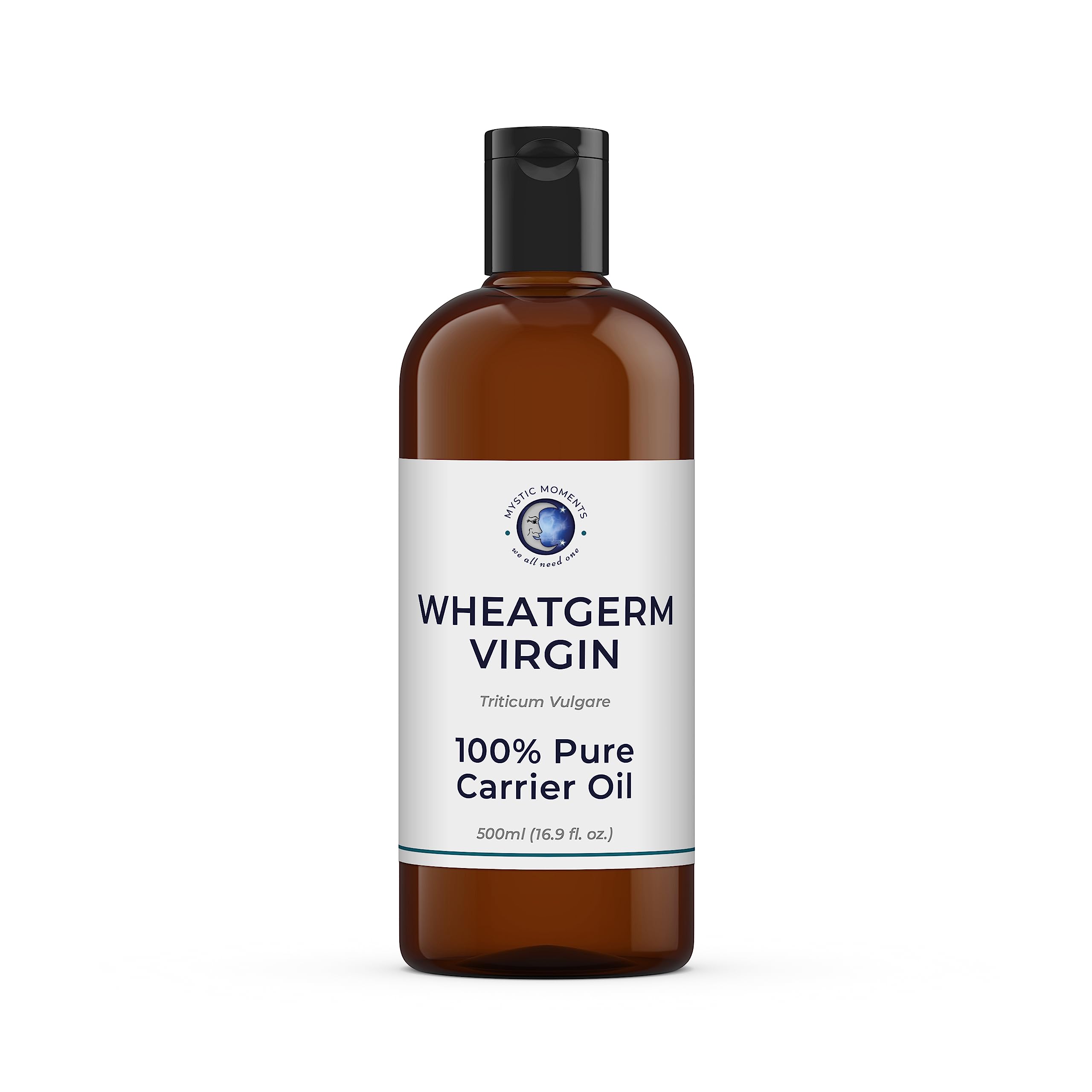 Mystic Moments| Wheatgerm Virgin Carrier Oil 500ml | Triticum Vulgare Germ Oil | Vitamin E Rich Nourishing Skin & Hair Care Oil | Deep Moisture & Conditioning | Massage & Aromatherapy Base