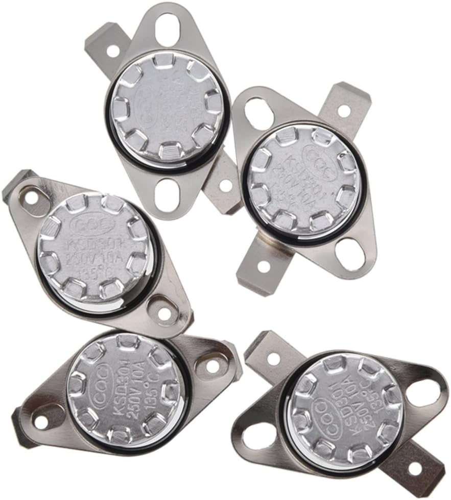 Lot De 5 Thermostats KSD301 50°C - Normalement Ouvert (NO) - Marque Uxcell