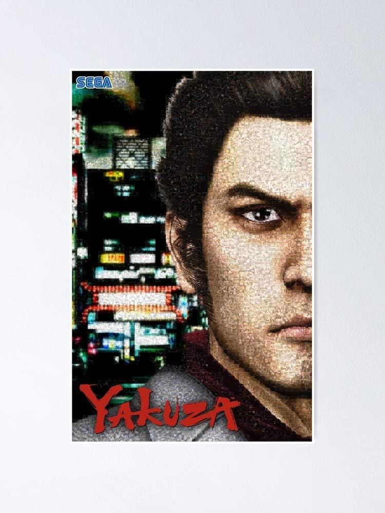 Pearl Shine Kazuma Kiryu Mosaic Gifts for Lovers Poster Poster Home Art Wall Posters [No Framed]