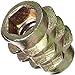 E-Z LOK Knife Threaded Insert for Soft Wood, Zinc Hex-Flush Thread Inserts 10-24 Internal Threads, 0.512
