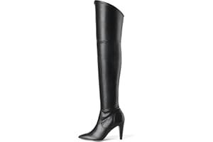 DREAM PAIRS Women's Thigh High Boots Over The Knee Heels Long Sexy Pointed Toe Boots
