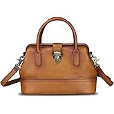 Genuine Leather Purses and Handbags for Women Vintage Handmade Real Leather Shoulder Bag Crossbody Satchel Purse with Strap