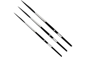 Sdanart Scroll Pinstriping Brush,3 PCS High Performance Script Pinstripe Brushes,Made from A Blend of Squirrel Hair, Wool and Nylon，Professional Art Paintbrushes,Suitable for Artists and Beginners