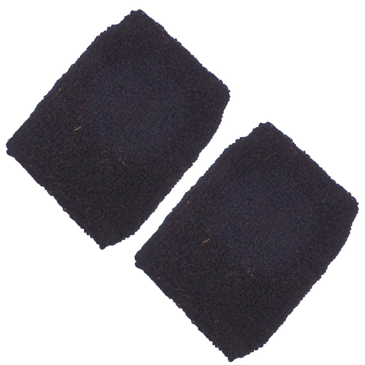 Topkids Accessories 2pcs Unisex Wrist Sweatbands for Exercise Wristbands, Sweat Bands for Kids & Adults, Tennis & Sports Band for Girls & Men Sweatbands, Colourful Fitness Armbands (Black)