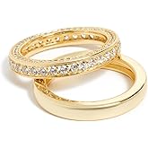 SHASHI Women's Vroom Ring Set in Gold, Gold, 6