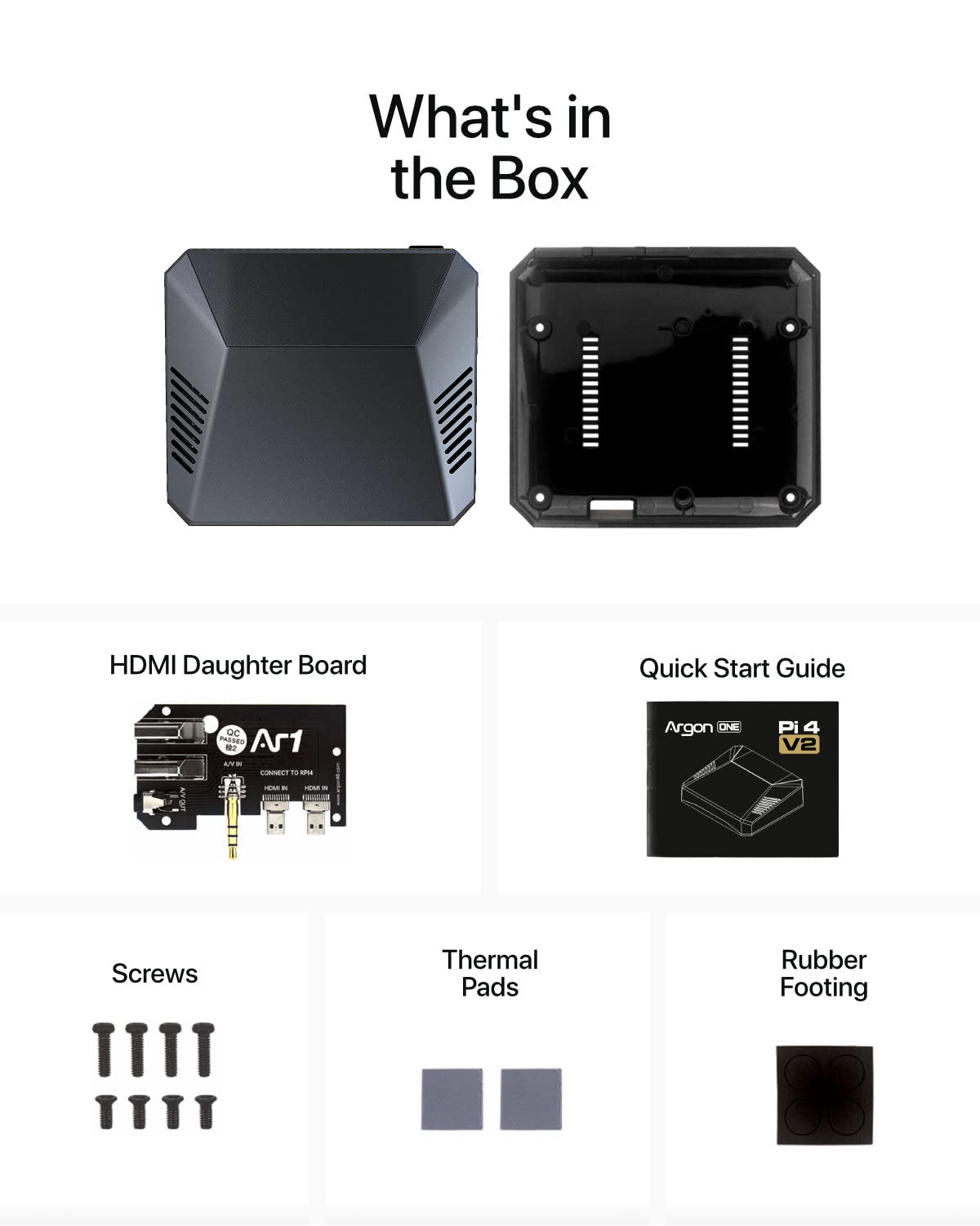 Argon ONE V2 Aluminum Case for Raspberry Pi 4 | with Power Button and Fan