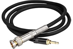 Eightwood 75ohm BNC Plug Male to 3.5MM Mono Male Coaxial Power Audio Cable 100cm