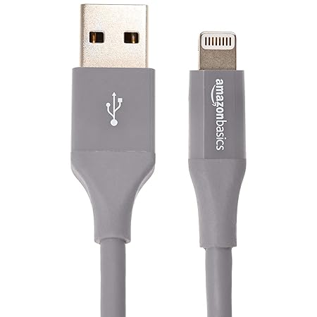 AmazonBasics Lightning auf USB A Kabel, Apple MFi Zertifiziert - 3 m , 1er Pack , Grau