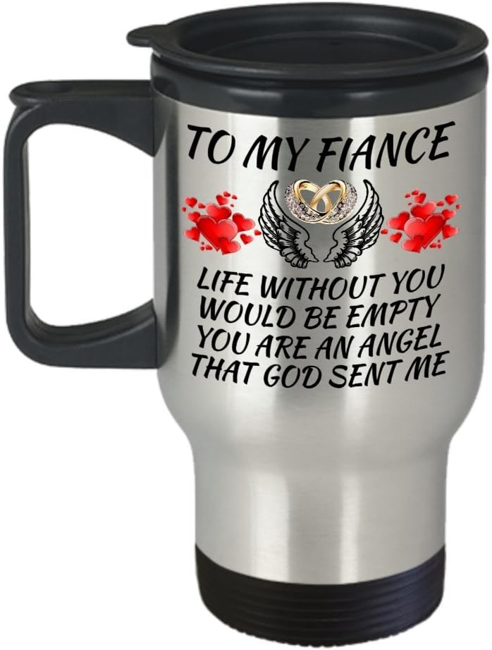 Best Birthday Engagement Wedding Anniversary Gifts For Fiance Bride Groom Girlfriend Parents Wife Her Him - 14 oz. Stainless Steel Travel Tumbler Coffee Mug - Gift For Valentine's Day Christmas