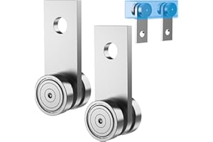 HZG 2-Wheel Trolley Assembly Rollers, Dual-Bearing Trolley for 1-5/8" Wide & Taller Strut Channels, Garage Pulley Hoist System