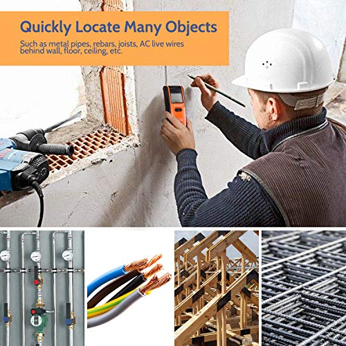 LCD Display Stud Finder Sensor Wall Scanner - 4 in 1 Multi Function Electronic Wall Detector Center Finding for Studs/Edges of Wood/Metal/Live AC Wires Detection