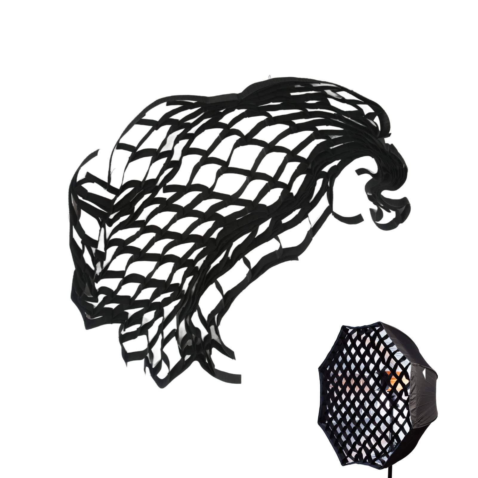 Grid Only, Octagon Honeycomb Soft Grid, Flash Speedlight Umbrella Photo Softbox Reflector, for Softbox Studio Flash Lighting(80cm/31.5in)