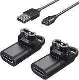 TiMOVO USB Charger Cable w/2 Type C Adapters for Garmin Fenix Vivoactive view 1
