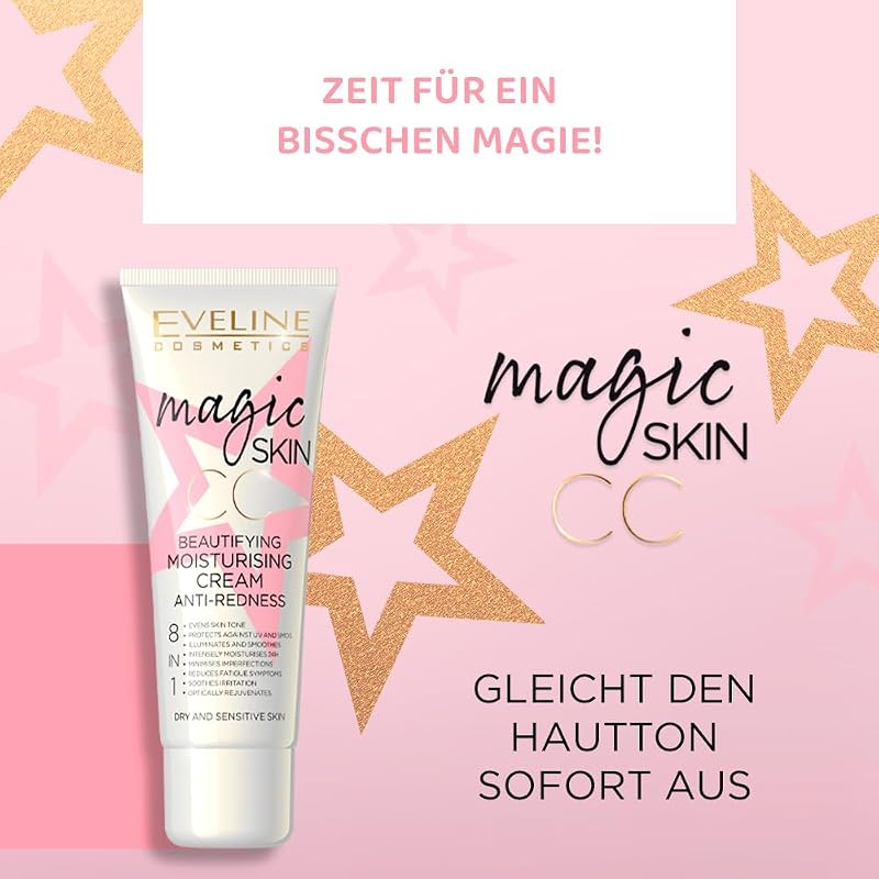 Magic Skin CC Feuchtigkeitscreme gegen Rötungen 8-in-1 mit Hyaluronsäure und Vitamin E, 50ml — Foto 2 von 6