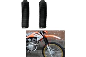 OTOM 10" Universal Motorcycle Bike Front Fork Cover, Rubber Front Fork Dust Cover Boots Protector Shock Gaiters Pad Wrap Cover Set