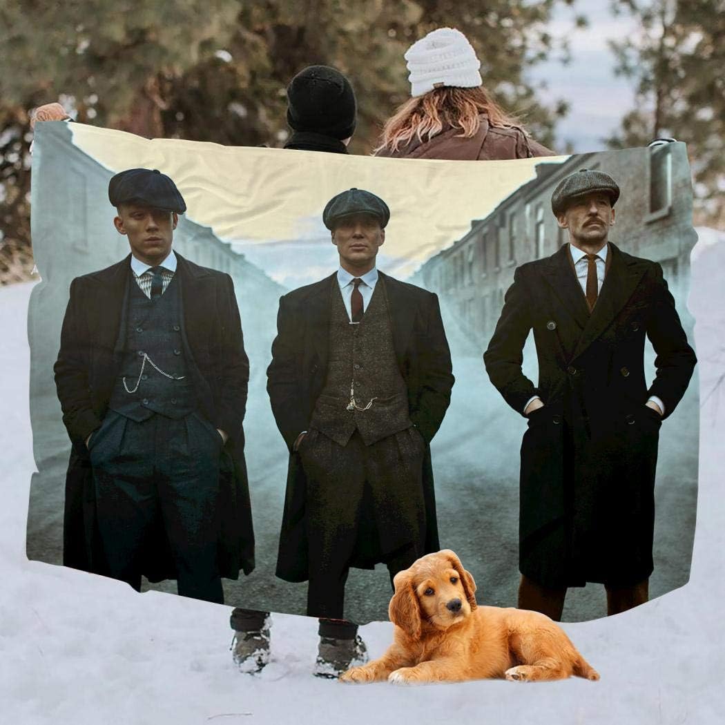 Pe-aky Bli-nde-rS Tommy Shelby Arthur Blanket Ultra Soft Throw Fuzzy Blanket for Sofa Bedding Couch Travel,Throw 50x60inch