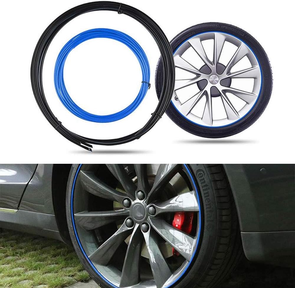 JOINAP Wheel Bands Kit Rim Protector for Tesla Model 3 - Blue