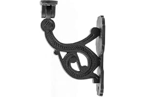 Renovators Supply Manufacturing Handrail Bracket 4.5" H x 3.2" Proj. Black Wrought Iron Handrail Brackets for Indoor Stairs with Mounting Hardware