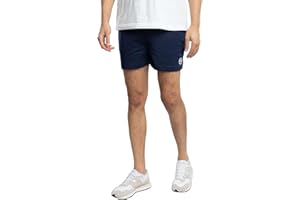 Sergio Tacchini Men Tennis Shorts Sky, Maritime Blue/Adrenaline Rush/White
