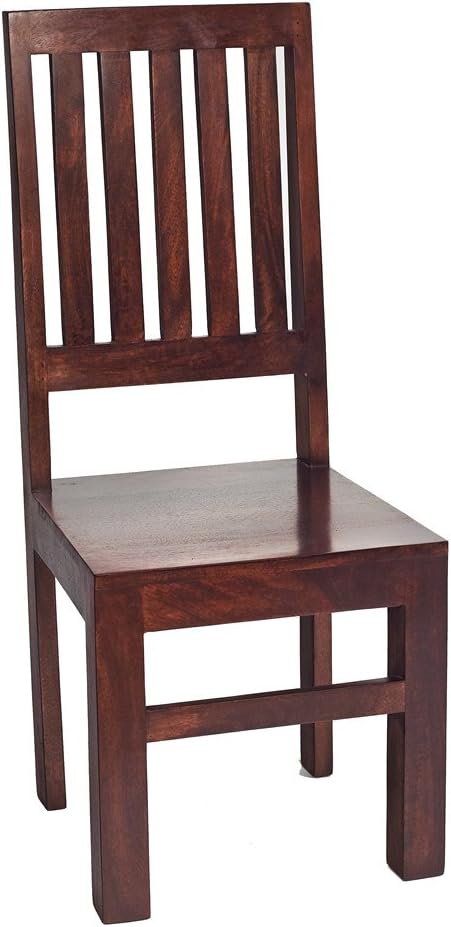 Dining Chairs British Raj Tamil Nadu Slat Back Chair Pair Made From 100% Solid Mango Hardwood