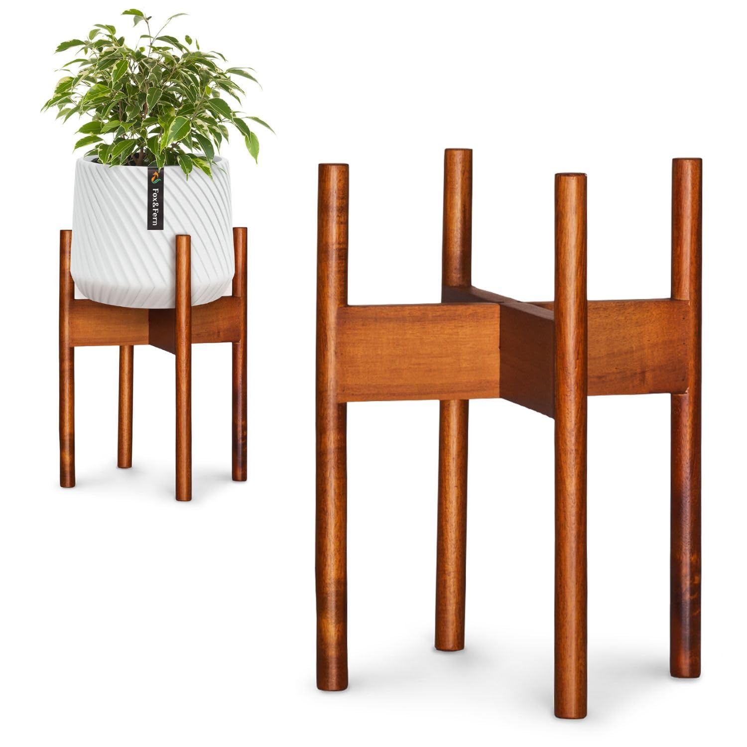 Fox & Fern Mid Century Modern Plant Stand