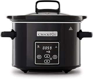 Crock-Pot Digital-Schongarer Slow Cooker | einstellbare Garzeit | 2,4 Liter (1-2 Personen) | Schwarz [CSC061X]