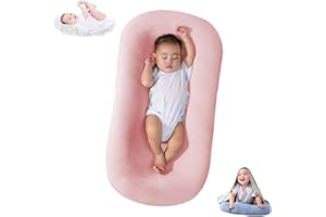 MIAHHY Baby Lounger 0-24 Months, Baby Lounger Pillow, Baby Nest Sleeper, Baby Lounger for Newborn (Pink)