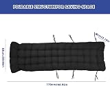wawofun Sun Lounger Cushions 170x53 cm Black with Top Cover view 2