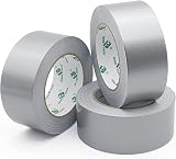 BOMEI PACK Reinforced Duct Tape 3 Rolls 48mm x 32m Silver Waterproof view 1