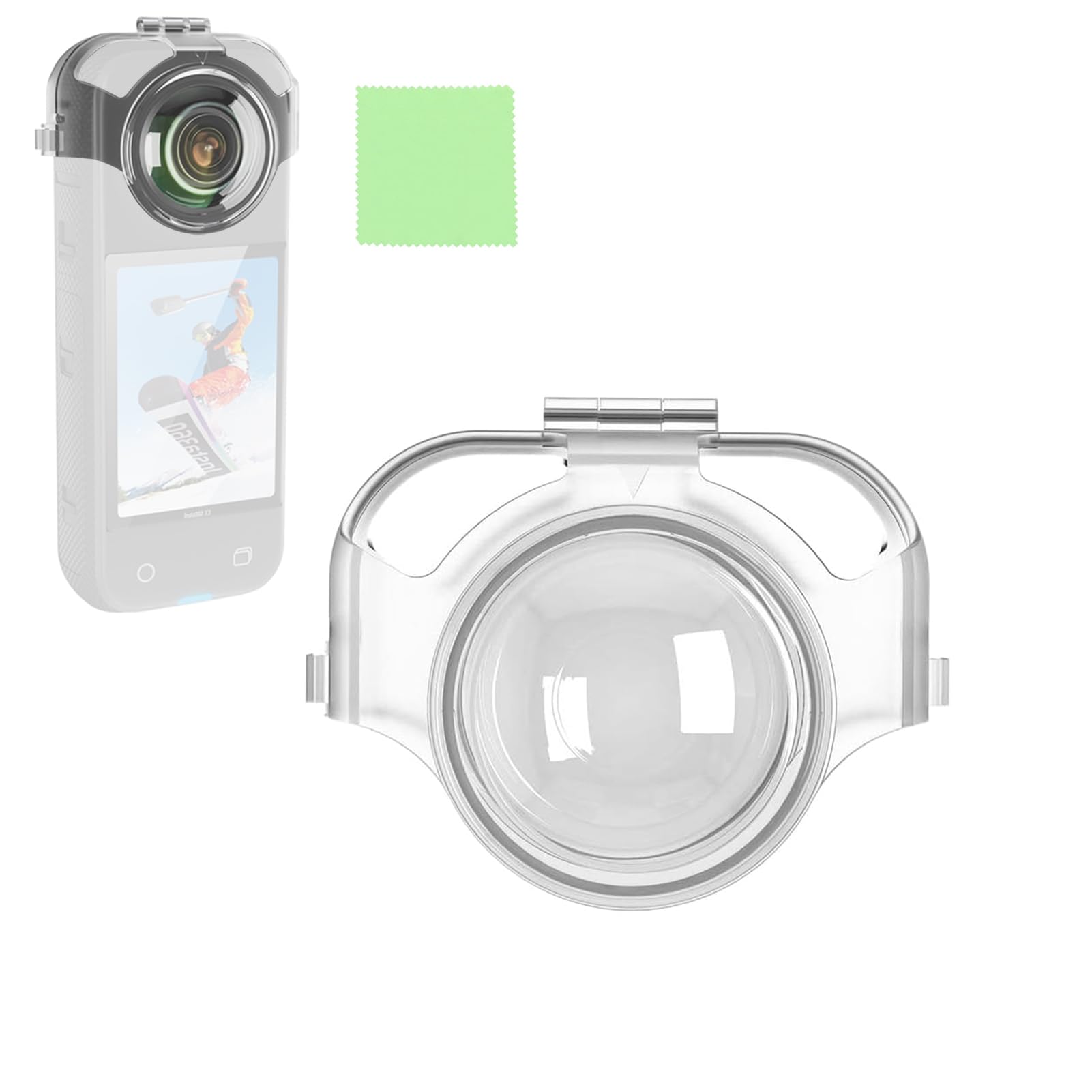 Photo 1 of CAPART Lens Cap for Insta360 X3 Camera, Lens Guard Protector Transparent PC Splash-Proof Dust-Proof Scratch-Proof Quick-Release