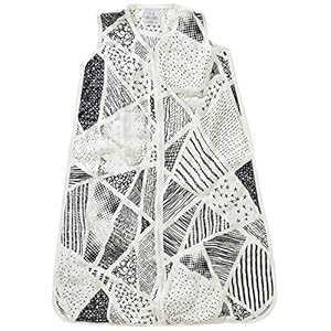 Aden and Anais Midnight Silky Soft Muslin 0.5 TOG Sleeping Bag, Black, White, X-Large