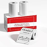 M110 [3x230 pcs] Square Label, 1.57'' x 1.18'' (40 x 30 mm), Compatible with Label Maker M110/ M100/ M220/ N20/M421/241BT/243BT, 230 Labels/Roll, 3 Roll, Multi-Purpose Adhesive Thermal Labels