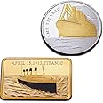 Voyage of The British UK Royal RMS Titanic 100th Anniversary Huge 24kt Plated Brass Ingot Bar and Challenge Coin Token