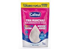 Percarbonato de Sódio 1kg 100% Puro Tira Manchas em Pó Sem Cloro, Biodegradável e Seguro para Roupas Brancas, Coloridas e Limpeza Doméstica Calisul