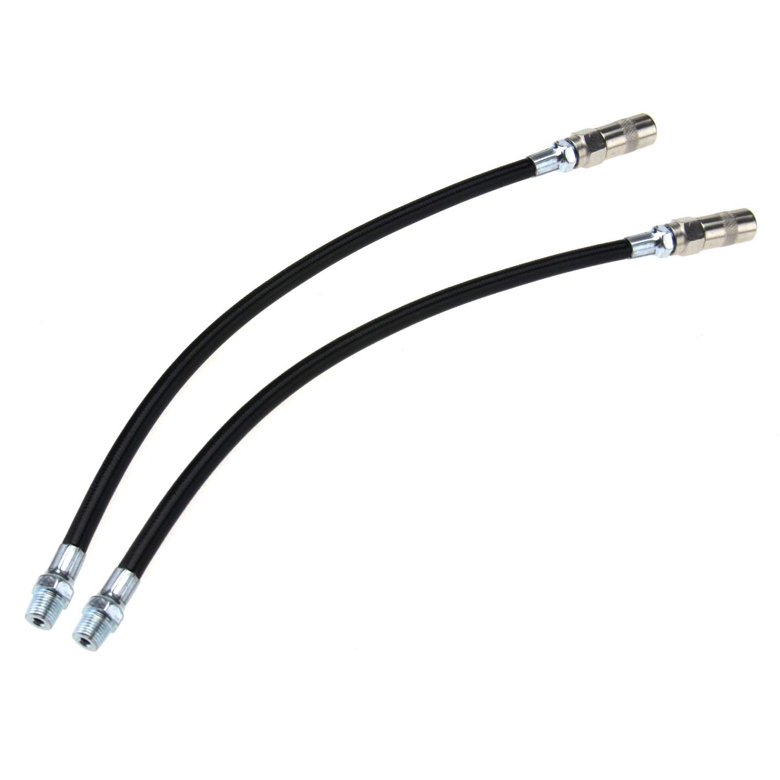 Create idea Pack of 2 Flexible Grease Gun Hose 300mm 4500PSI with Coupler 1/8 BSPT