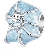 MUNDELL Authentic 925 Sterling Silver Mom Heart Shaped Pistol with Rose Charm Dala Horse Charm for Original Silver Bracelet or Bangle Jewelry Make Pendants