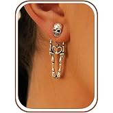 Halloween Earrings Skeleton Skull Dangle BOO Ghost Witch Tassel Terror Knife Earrings