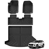 SMABEE Floor Mats & Trunk Mat for Chevy Equinox/GMC Terrain 2025 2026 (Not Fit EV) TPE All Weather Floor Liners Trunk Liner Accessories Interior Black